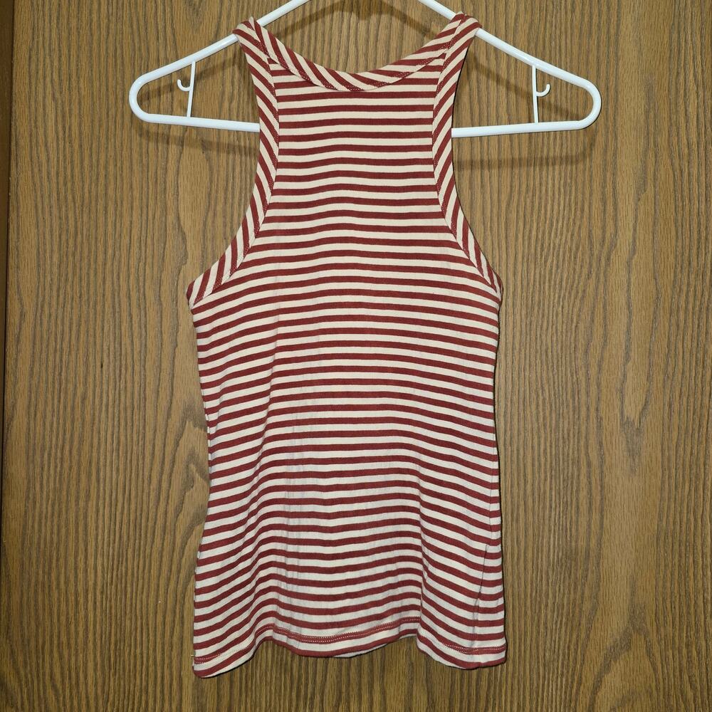 Maeve by Anthropologie Striped High Neck Halter Tank Top - Size Small